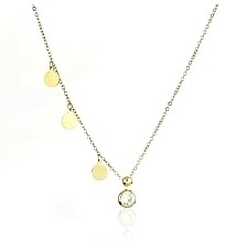 Stainless Steel Necklace with Round Pendants - Ecarla — photo N1
