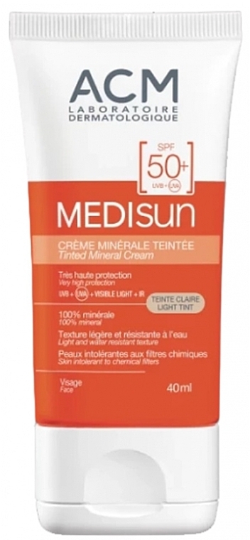 Mineral Foundation SPF 50+ - ACM Laboratoires Medisun Tinted Mineral Cream Light Tint SPF50 — photo N1