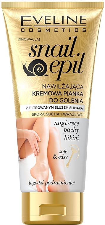 Moisturizing Shaving Creamy Mask - Eveline Cosmetics Snail Epil — photo N1