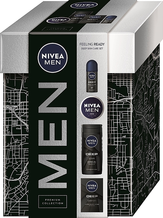 Set - Nivea Men Feeling Ready Set (sh/gel/250ml + after/sh/lot/100ml + deo/50ml + b/cr/75ml) — photo N1