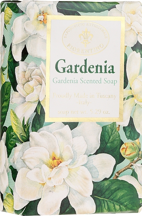 Natural Soap "Gardenia" - Saponificio Artigianale Fiorentino Masaccio Gardenia Soap — photo N2