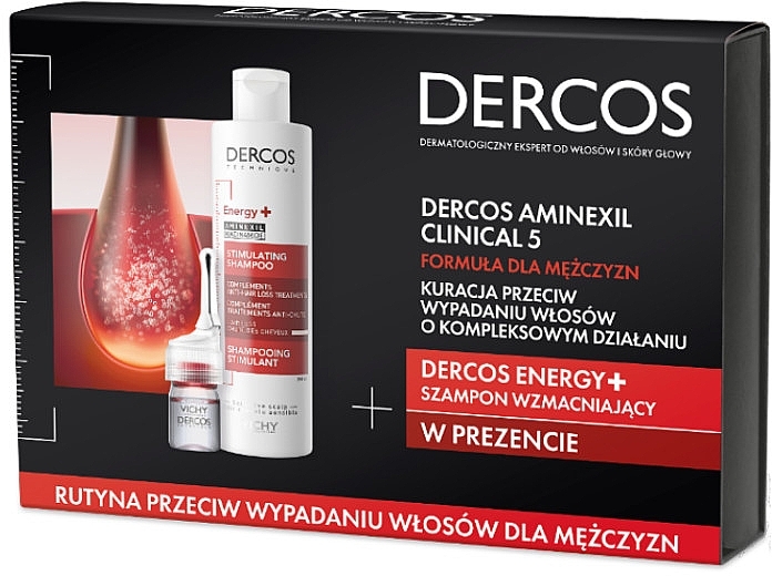 Set - Vichy Dercos Xmas 2022 (shm/200ml + ampul/21x6ml)  — photo N1