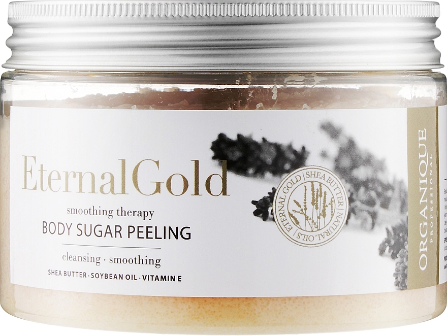 Sugar Body Peeling - Organique Eternal Gold Golden Sugar Peeling — photo N4