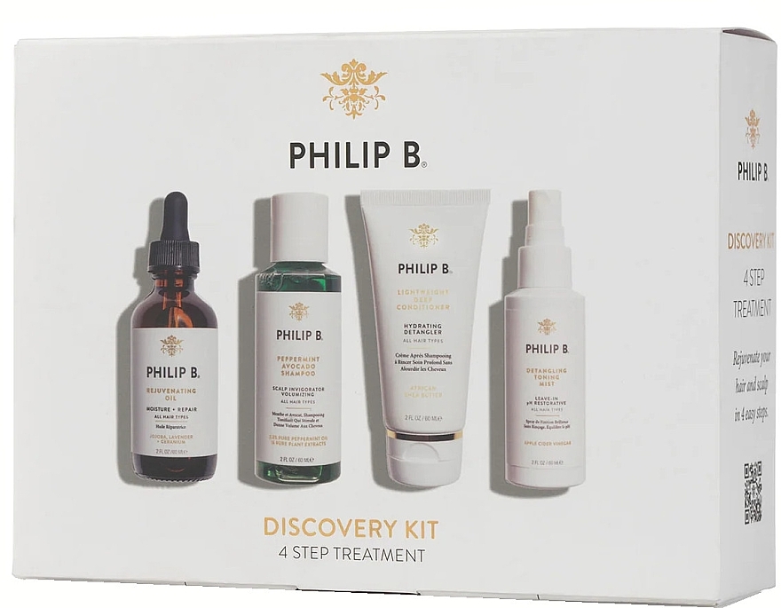Set, 4 products - Philip B 4 Step Treatment Discovery Kit — photo N1