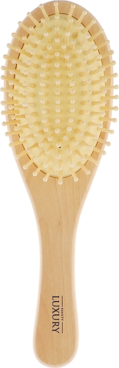 Massage Hair Brush, HB-03-13, wooden oval large - Beauty LUXURY — photo N13