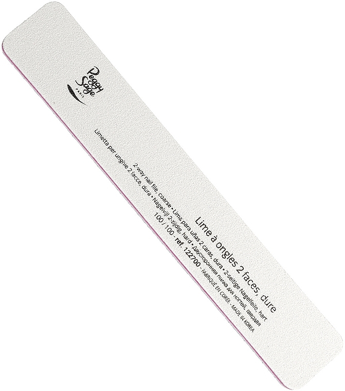 Double-Sided Nail File, 100/100, white - Peggy Sage 2-way Rectangular Washable Nail File — photo N6