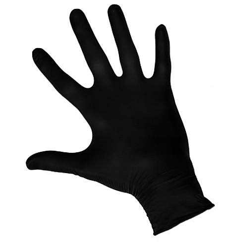 Nitrile Gloves, size M, black - Medasept Nitrile Black Examination Gloves — photo N1