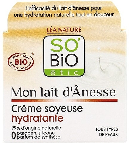 Moisturizing Donkey Milk Cream - So'Bio Etic Mon Lait d'Anesse Silky Moisturizing Cream — photo N1