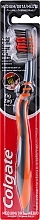 Zig Zag Charcoal Toothbrush, medium, black-orange - Colgate — photo N1