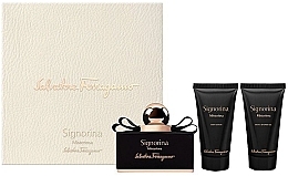 Fragrances, Perfumes, Cosmetics Salvatore Ferragamo Signorina Misterioasa - Set (edp/50ml + b/lot/50ml + sh/gel/50ml)