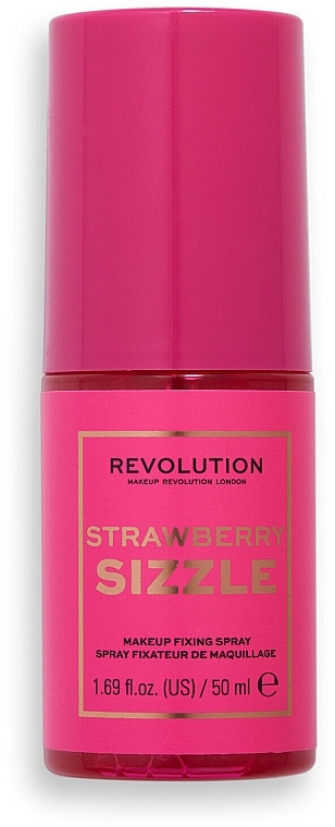 Setting Spray - Makeup Revolution Neon Heat Strawberry Sizzle Fixing Misting Spray — photo N1