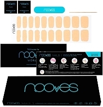 Gel Nail Sticker Set - Novoves Premium Luxe Peach Metallic Patties — photo N2