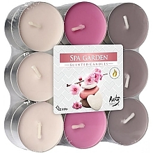 Fragrances, Perfumes, Cosmetics Spa Garden Tealights, 18 pcs. - Bispol Spa Garden Scented Candles