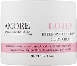 Fragrances, Perfumes, Cosmetics Concentrated Softening Lotus Body Cream for Rough Skin - Amore Lotus Intensive Emollient Body Cream