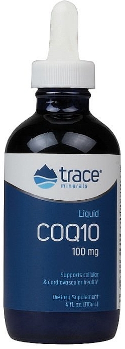 Liquid Coenzyme Q10 Dietary Supplement - Trace Minerals Liquid CoQ10, 100 mg — photo N2