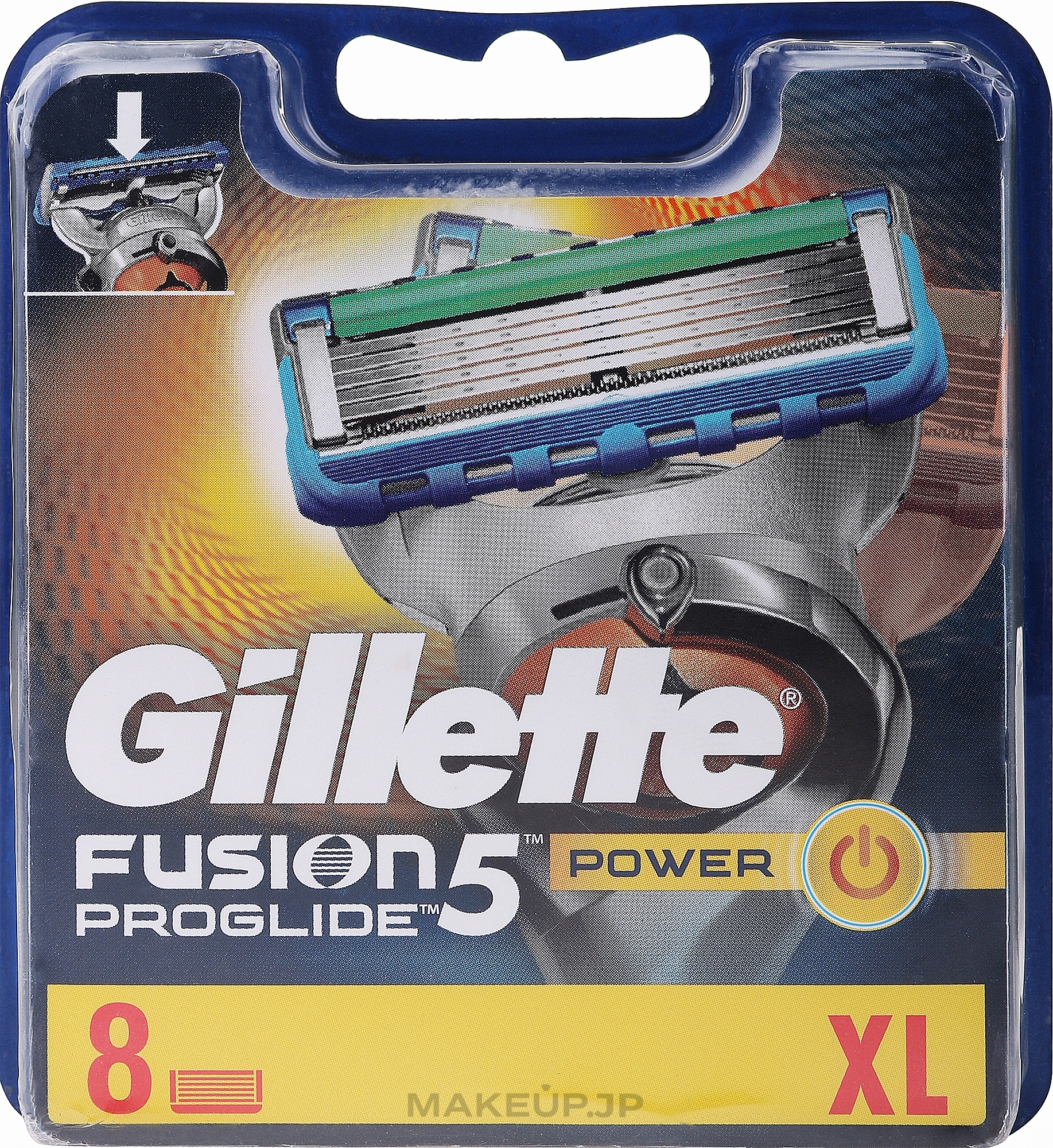 Shaving Razor Refills, 8 pcs. - Gillette Fusion ProGlide Power — photo 8 szt.