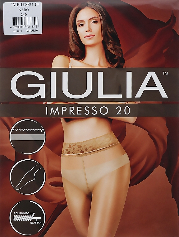 Tights "Impresso " 20 Den, nero - Giulia — photo N7