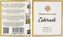 GIFT Perfume Oil (sample) - Hrabina Rzewuska Zekreet — photo N2