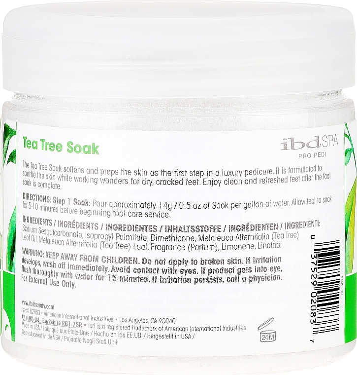 Purifying Tea Tree Hand & Foor Bath Salt - IBD Tea Tree Purify Pedi Spa Soak — photo N2