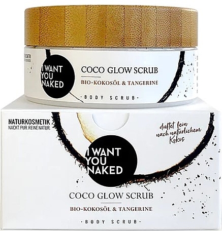 Organic Coconut Oil & Tangerine Body Scrub - I Want You Naked Coco Glow Scrub — photo N1