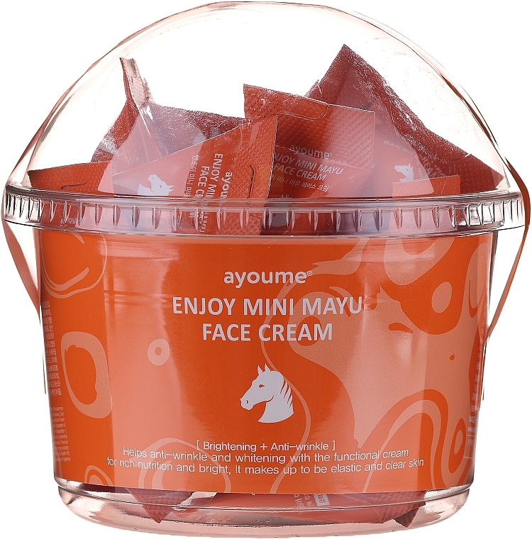 Repair Face Cream with Horse Oil - Ayoume Enjoy Mini Mayu Face Cream — photo N1