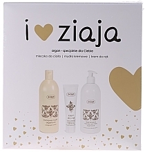 Fragrances, Perfumes, Cosmetics Set - Ziaja Argan Oil (soap/500ml + b/lot/400ml + h/cr/100ml)