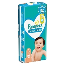 Active Baby 3 Diapers, 6-10 kg, 54 pcs - Pampers — photo N11