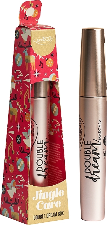 Mascara in a Gift Box - PuroBio Cosmetics Jingle Care Double Dream Box — photo N2