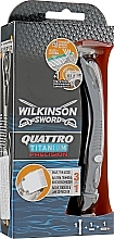 Fragrances, Perfumes, Cosmetics Shaving Razor + 1 Refill - Wilkinson Sword Quattro Titanium Precision