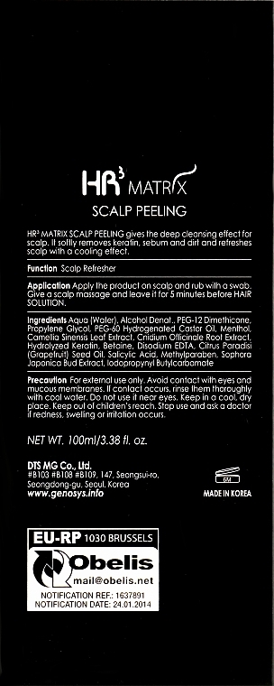 Peeling do skyry giowy - Genosys HR3 Matrix Clinical Scalp Peeling (CSP) — photo N21