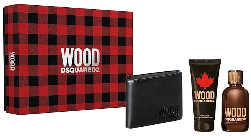 Dsquared2 Green Wood Pour Homme - Set (edt/100ml + sh/gel/100ml + wallet) — photo N2
