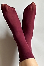 Knee Socks 'Katrin', 40 Den, bordeaux - Veneziana — photo N1