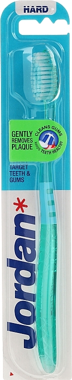 Toothbrush Hard Target, green - Jordan Target Teeth & Gums Hard — photo N5