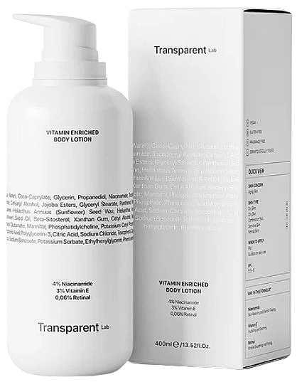 Vitamin Body Lotion - Transparent Lab Vitamin Enriched Body Lotion — photo N1