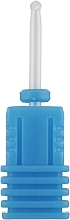 Ceramic Nail Drill Bit (M), Blue, Small Ball 3/32 - Vizavi Professional — photo N2