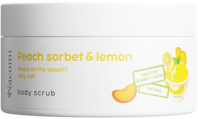 Peach & Lemon Body Scrub - Nacomi Peach Sorbet And Lemon Body Scrub — photo N1