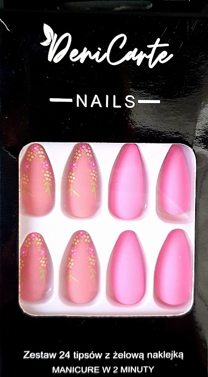 Almond Nail Tips, 24 pcs. - Deni Carte Nails 9997 — photo N1