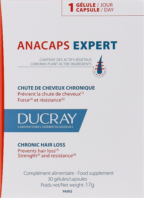 Dietary Supplement for Chronic Hair Loss - Ducray Anacaps Expert Chronic Hair Loss — photo N1