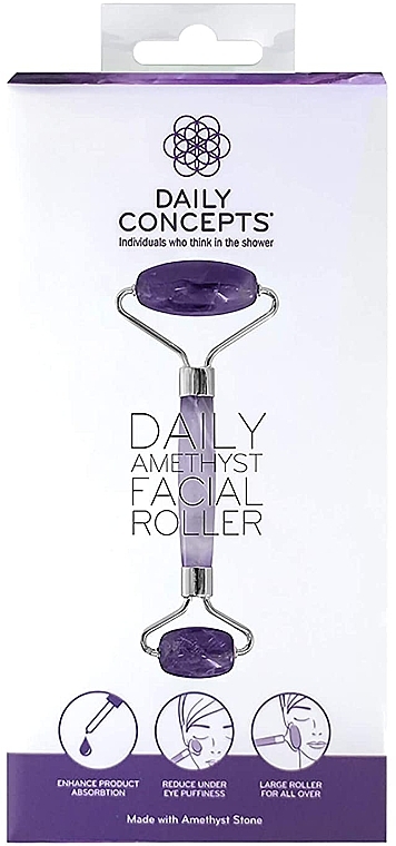 Face Massage Roller, amethyst - Daily Concepts Daily Amethyst Facial Roller — photo N3