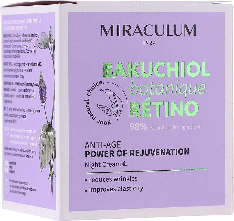 GIFT! Night Face Cream - Miraculum Bakuchiol Botanique Retino Anti-Age Cream — photo N1