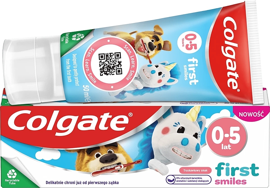 First Smile Baby Toothpaste, 0-5 years - Colgate Kids First Smiles Toothpaste — photo N1