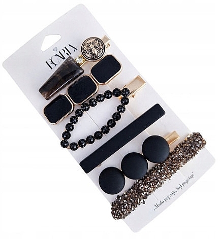 Hair Clip Set, 6 pcs, SP255CZ - Ecarla — photo N1