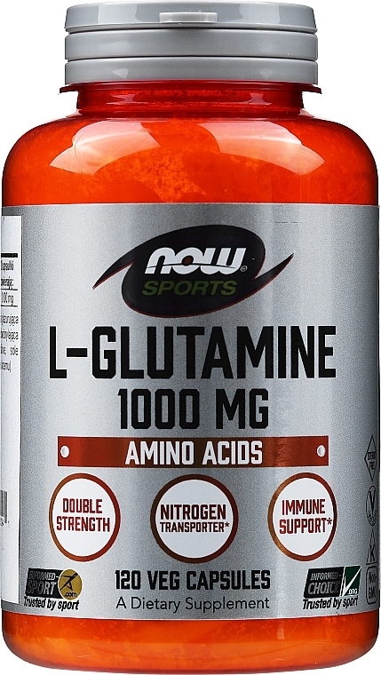 Capsules "L-Glutamine", 1000mg - Now Foods Sports L-Glutamine — photo N7