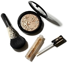 Fragrances, Perfumes, Cosmetics Set - M.A.C Sprinkle of Shine Kit Gold (f/powder/9g + lipgloss/1.92g + brush + bag)