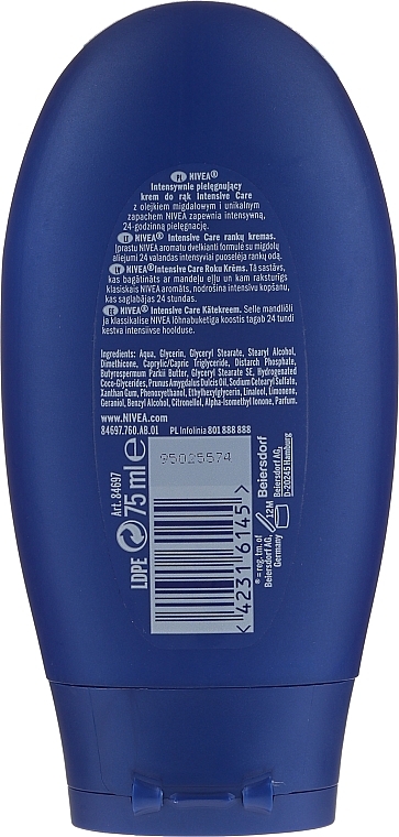 Hand Cream "Nutrition and Care" with Almond Oil - NIVEA Intensive Care Hand Cream — photo N4