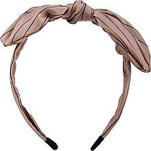 Fragrances, Perfumes, Cosmetics Hair Band FA-5618, beige with black stripes - Donegal