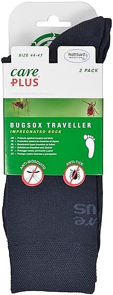 Insect Repellent Socks, black - Care Plus Bugsox Traveller (2pcs) — photo N1