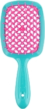 Hair Brush, turquoise and pink - Janeke Superbrush — photo N1