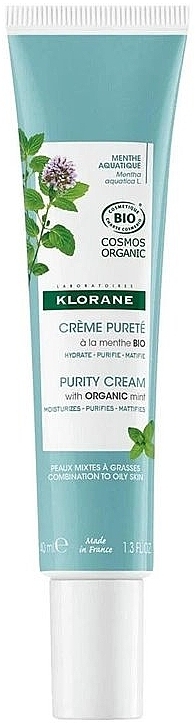 Face Cleansing Cream - Klorane Bio Aquatic Mint Purifying Cream — photo N1