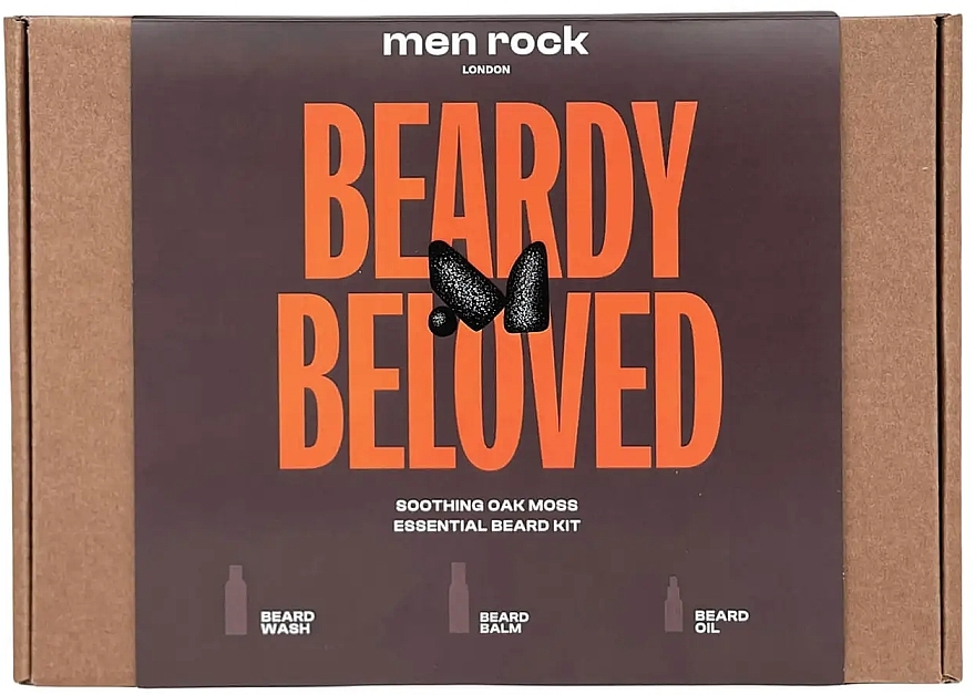 Set - Men Rock Beardy Beloved Kit (b/wash/100ml + b/balm/100ml + b/oil/30ml) — photo N1